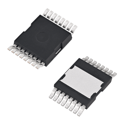 Composite image of the front and back of a Wolfspeed Discrete Silicon Carbide Schottky diode in a TOLT package.