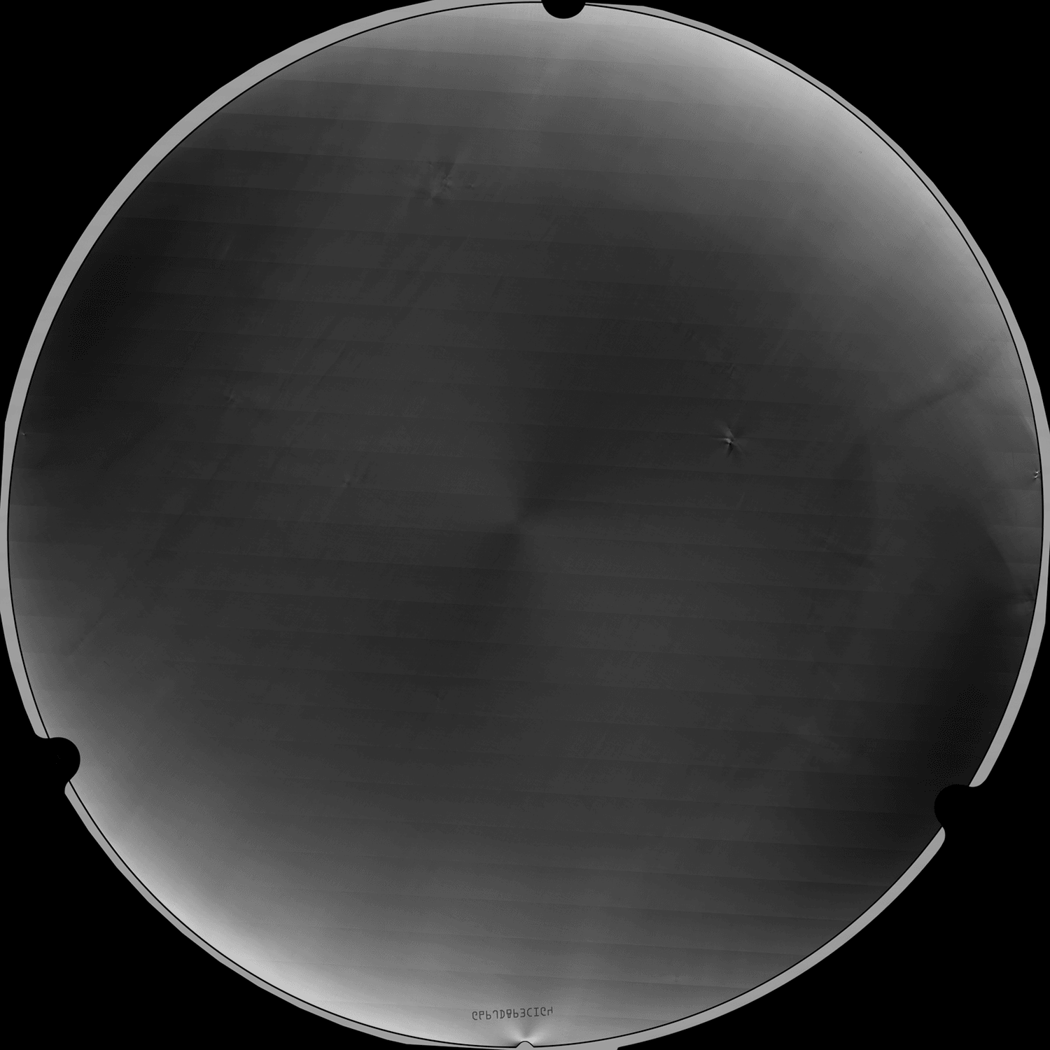 Figure 2: Cross-polarization image of 200mm bare wafer